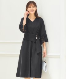 DRESS+(ドレス プラス)/フォーマル ワンピース ドレス 結婚式 七分袖/ブラック