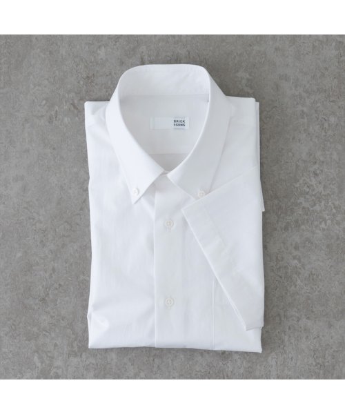 BRICK＆SONS(BRICK＆SONS)/スマートドレスシャツ半袖＜ホワイト＞/シロ