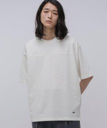 nano・universe(ナノ・ユニバース)/LB.04/ワンポイントフットボールTシャツ/ホワイト
