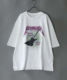 SITRY(SITRY)/【SITRY】アメリカン ヘビーウェイト ヴィンテージプリントTシャツ /レディース メンズ 半袖 Tシャツ トップス カジュアル ロックT バンドT 古着風/アイボリー