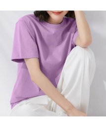 miniministore(ミニミニストア)/tシャツ レディース 半袖 無地ロングT/ラベンダー