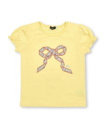 BeBe(ベベ)/【お揃い】フラワーリボンパフスリーブTシャツ(90~150cm)/イエロー