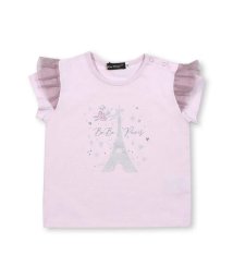 BeBe/【お揃い】ラメチュールフリルTシャツベビー(80~90cm)/505386032