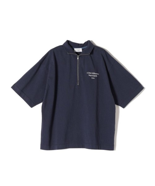 SHIPS WOMEN(シップス　ウィメン)/【SHIPS別注】81BRANCA:〈洗濯機可能〉ハーフジップ カットソー/ネイビー