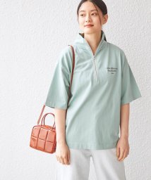 SHIPS WOMEN(シップス　ウィメン)/【SHIPS別注】81BRANCA:〈洗濯機可能〉ハーフジップ カットソー/ライトグリーン