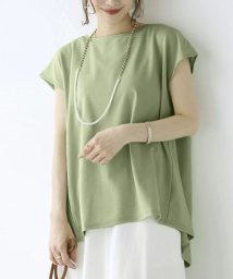 SEU(エスイイユウ)/シワになりにくい！バックパールトップス シャツ ブラウス オフィスカジュアル 韓国ファッション/ライトグリーン