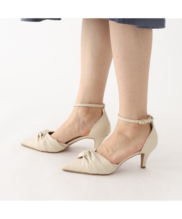 美品】ディッシィツイストデザイン ヒールパンプス 美品】ディッシィツイストデザイン ヒールパンプス
