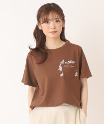  LAURA ASHLEY/【接触冷感/洗える】ブランブル柄ポケットTシャツ/505390592