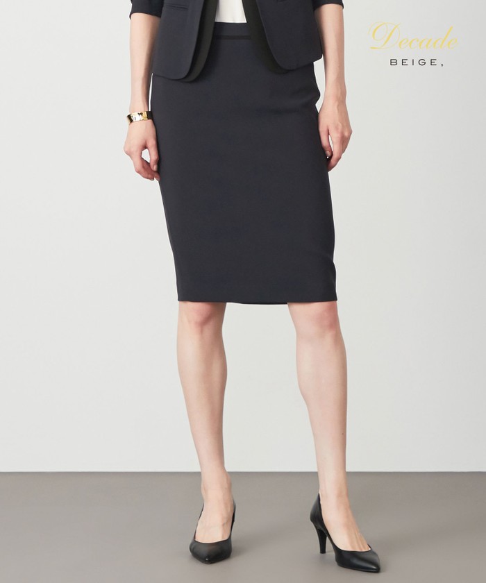 BEIGE CINDY / タイトスカート NAVY×BLACK 6