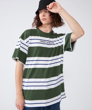 TOMMY JEANS/リラックスボールドストライプTシャツ/505386574