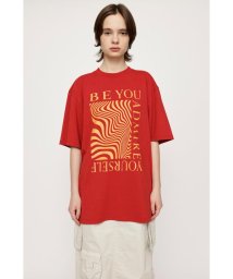 SLY(スライ)/WAVY PRINT BOX Tシャツ/D/RED3