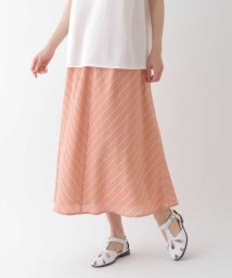 HIROKO BIS(ヒロコビス)/ストライプデザインフレアスカート/ピンク