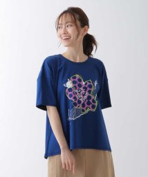 HIROKO BIS(ヒロコビス)/【洗える】バレリーナキャット刺繍デザインカットソー/ブルー