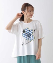 HIROKO BIS/【洗える】バレリーナキャット刺繍デザインカットソー/505392022