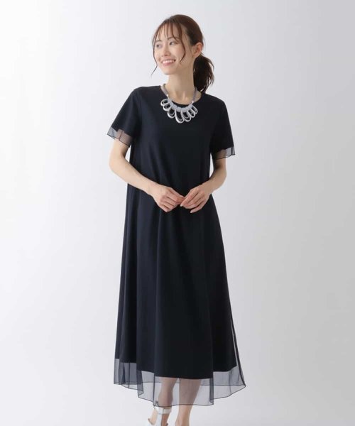 チュールレイヤードワンピース 