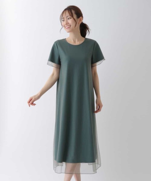 チュールレイヤードワンピース 