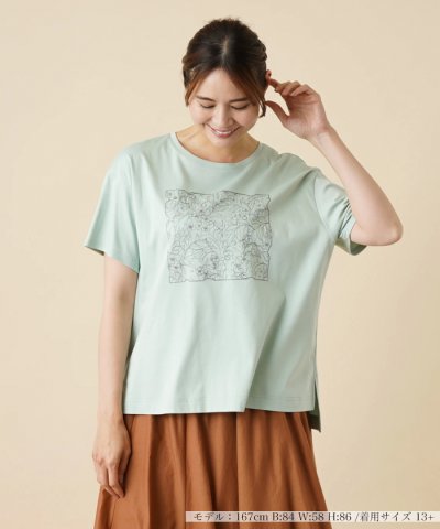 刺繍Tシャツ【Leilian WHITE LABEL】