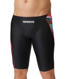 arena (アリーナ)/【WA承認】アクアレーシング スパッツ（ハーフレッグ）レーシング/ブラック×ピンク
