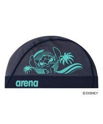 arena (アリーナ)/【ディズニー】"スティッチ” メッシュキャップ/ネイビー
