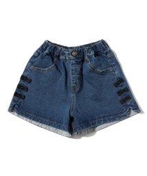 SHOO・LA・RUE(Kids) (シューラルーキッズ)/【110－140cm】サイドリボンデニムショートパンツ/ネイビー（693）