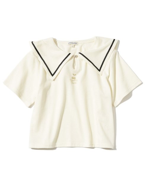 SHOO・LA・RUE(Kids) (シューラルーキッズ)/【110－140cm】セーラーカラーTシャツ/アイボリー（004）