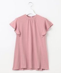 Feroux(フェルゥ)/【UVケア】スタンドカラーフレアスリーブ Ｔシャツ/ローズ系