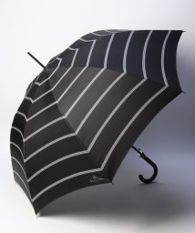 Aquascutum(アクアスキュータム)/アクアスキュータム　ボーダー柄 雨傘（長傘）/ブラック