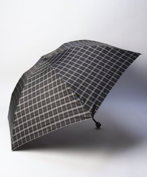 Aquascutum(アクアスキュータム)/アクアスキュータム　クラブチェック柄 雨傘（折り畳み傘）/ブラック