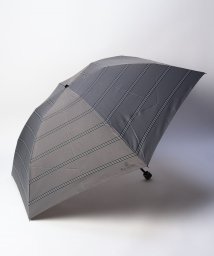 Aquascutum(アクアスキュータム)/アクアスキュータム　ボーダー柄 雨傘（折り畳み傘）/ミディアムグレー