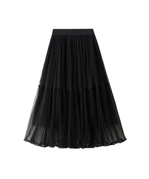 BACKYARD FAMILY(バックヤードファミリー)/スカート プリーツスカート かわいい skirt8813/ブラック