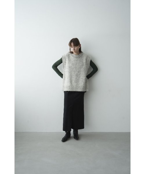 セール】SIDE ZIP TWEED KNIT VEST(505394602) | クラネ(CLANE) - MAGASEEK