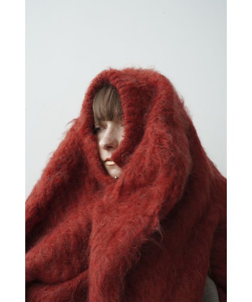 CLANE(クラネ)/COLOR MOHAIR SHAGGY CARDIGAN/RED