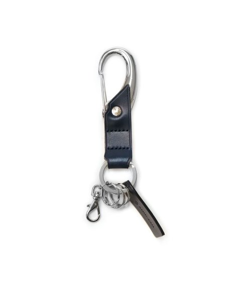 master piece(マスターピース)/【正規取扱店】 マスターピース キーホルダー master－piece magatama key ring キーリング 鍵 レザー 日本製 01691－v2/ネイビー