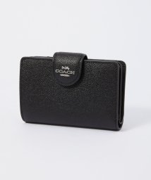 COACH(コーチ)/コーチ COACH 6390 二つ折り財布 レディース 財布 ミニ財布 コンパクト シンプル  MEDIUM CORNER ZIP WALLET 全4色/ブラック