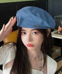 Dewlily(デューリリー)/カジュアルベレー帽 韓国ファッション 10代 20代 30代 シンプル かわいい ベレー帽子 小顔効果あり 折りたたみ可能 収納便利 ギフト/ブルー