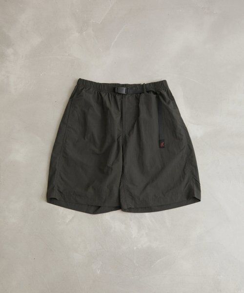 JUNRed(ジュンレッド)/GRAMICCI / NYLON LOOSE SHORT ナイロンルーズショーツ/ブラック系（02）