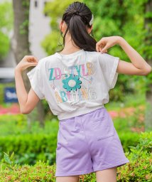 ZIDDY(ジディー)/【 ニコ☆プチ 掲載 】バックプリントTシャツ&パンツセット(130~160cm/パープル