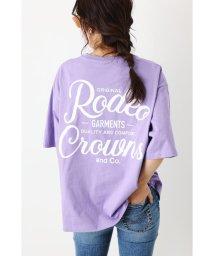 RODEO CROWNS WIDE BOWL(ロデオクラウンズワイドボウル)/Logo Double Pocket Tシャツ/L/PUR1