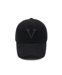 LHP(エルエイチピー)/VERUTUM/ヴェルタム/Leather Applique Cap/ブラック