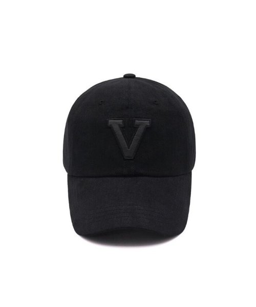 LHP(エルエイチピー)/VERUTUM/ヴェルタム/Leather Applique Cap/ブラック