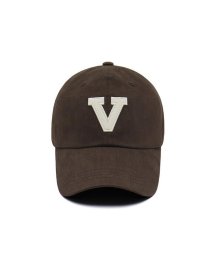 LHP(エルエイチピー)/VERUTUM/ヴェルタム/Leather Applique Cap/ブラウン