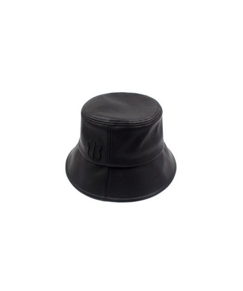 LHP(エルエイチピー)/VERUTUM/ヴェルタム/HAT All Black Leather Bucket/ブラック