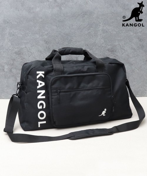 KANGOL(KANGOL)/KANGOL カンゴール 大容量 ボストンバッグ 旅行バッグ スポーツバッグ 出張 アウトドア 仕事 通勤 通学 部活 ビジネス/ブラック