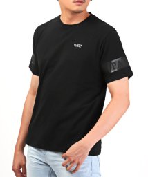 LUXSTYLE/LUXE/R(ラグジュ)袖ロゴラバープリントTシャツ/Tシャツ メンズ 半袖 クルーネック ラバー プリント ロゴ/505396687