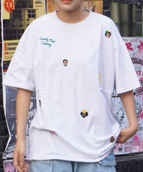 1111clothing(ワンフォークロージング)/オーバーサイズ Tシャツ メンズ ビッグTシャツ レディース おじさん デザイン Tシャツ ビッグシルエットTシャツ 半袖Tシャツ 綿100% ワンポイント/その他