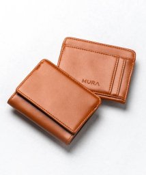 MURA(ムラ)/MURA ヴィーガンレザー 薄型コンパクト フラグメントケース/ブラウン