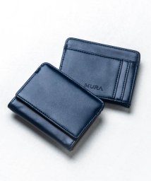 MURA(ムラ)/MURA ヴィーガンレザー 薄型コンパクト フラグメントケース/ネイビー