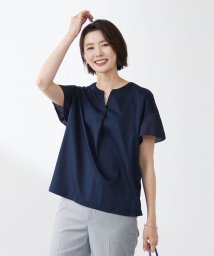 J.PRESS LADIES(J．プレス　レディス)/【接触冷感・吸水速乾】MULTI EFFECT JERSEY フレアースリーブ カットソー/ネイビー系