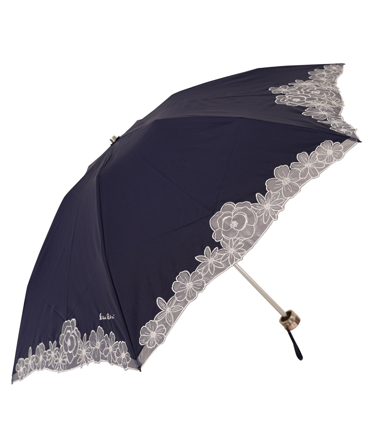 ニナリッチ 折りたたみ傘 晴雨兼用 レース 軽量 生まれのブランドで - 傘