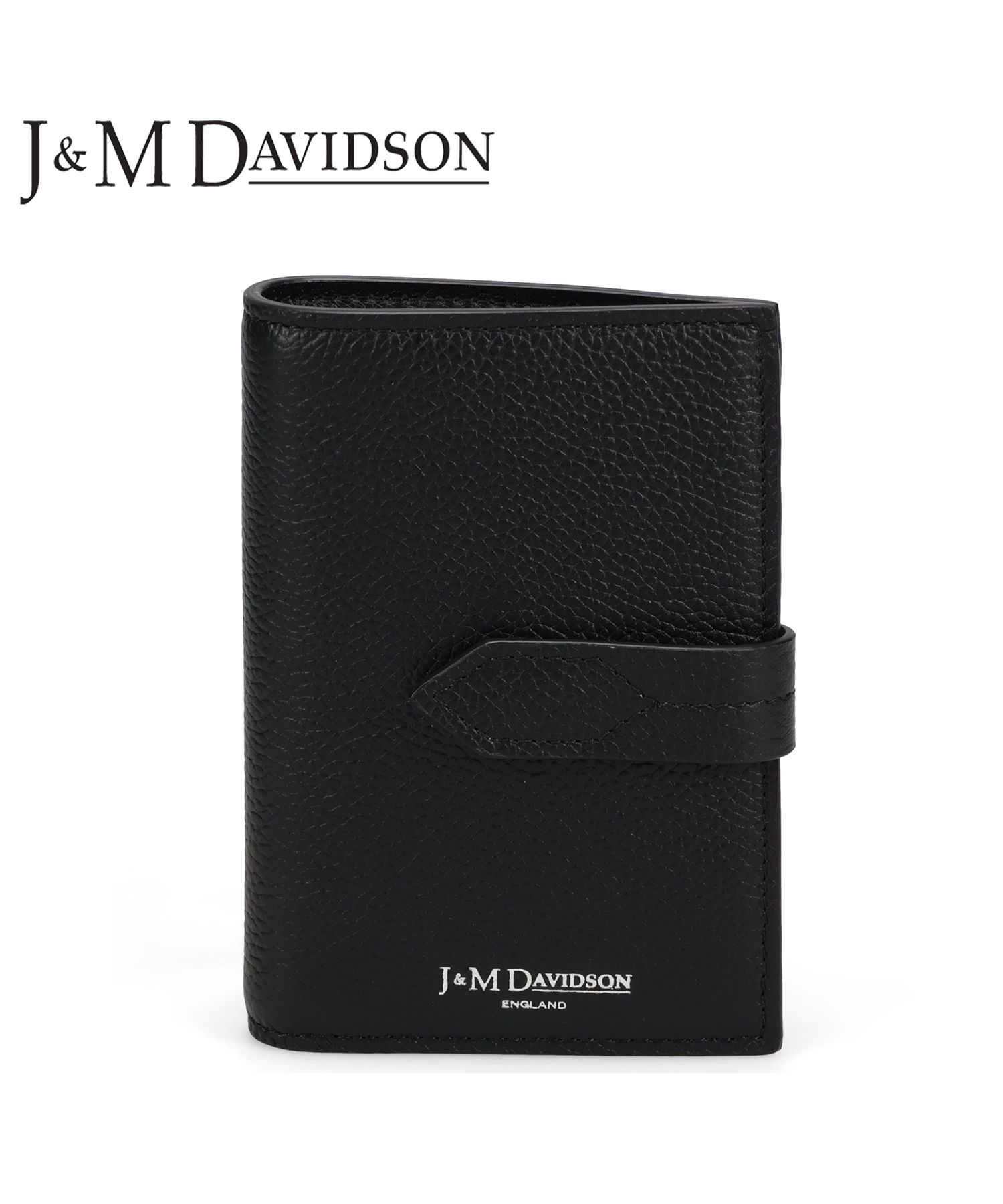 【新品未使用】J&M DAVIDSON 二つ折り財布 ブラック